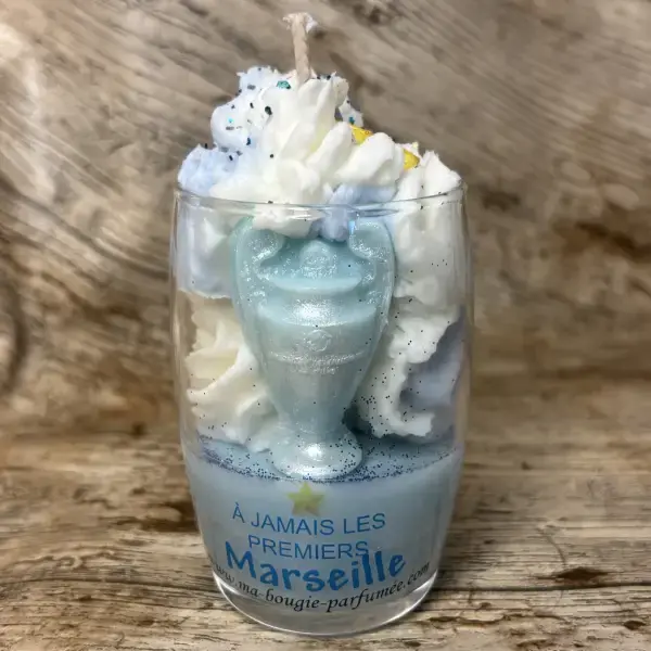 bougie OM petit format - Bougie foot - bougie football - bougie Marseille 1