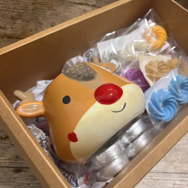Coffret fondant parfumé Noel - Coffret cadeau Noel - Coffret cadeau fondants parfumés - Bruleur Noel - Coffret brule parfum noel - Bruelur renne de Noel
