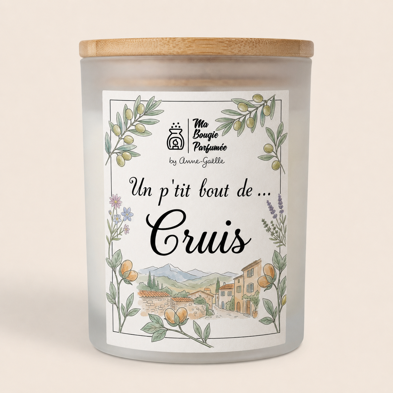 Bougie un p'tit bout de Cruis- Bougie Ville - Bougie cruis - Bougie personnalisée