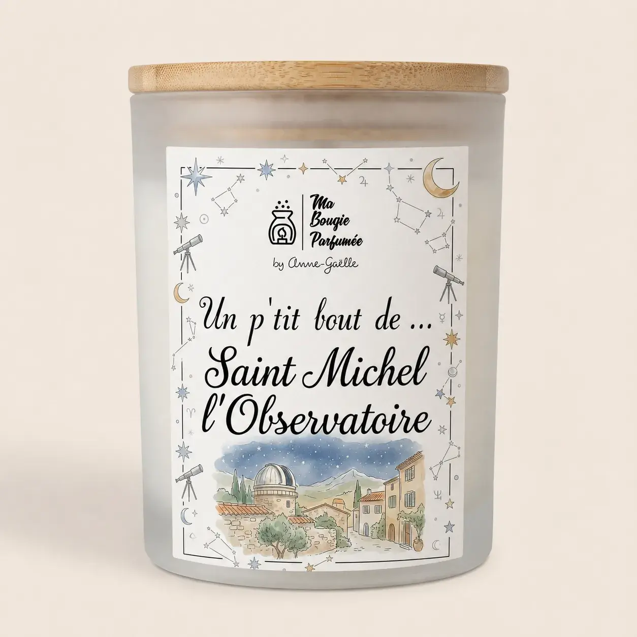 Bougie un p'tit bout de Saint Michel l'Observatoire- Bougie Ville - Bougie Saint Michel l'Observatoire - Bougie personnalisée