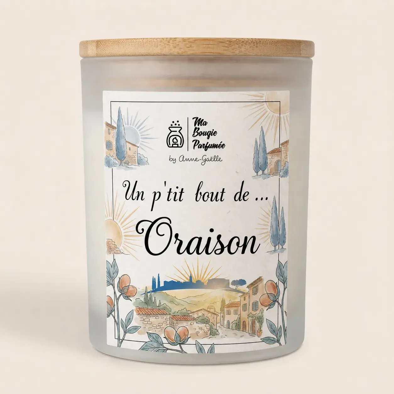 Bougie un p'tit bout de oRAISON- Bougie Ville - Bougie Oraison - Bougie personnalisée